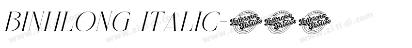 Binhlong Italic字体转换